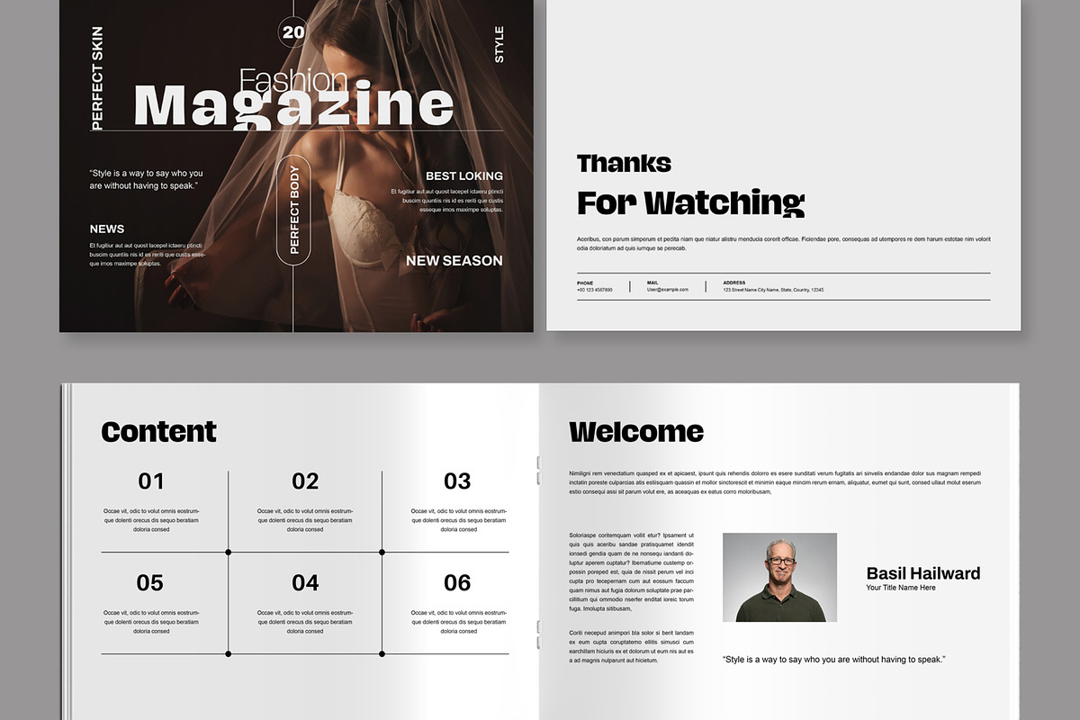 Fashion Magazine Design Layout preview 2