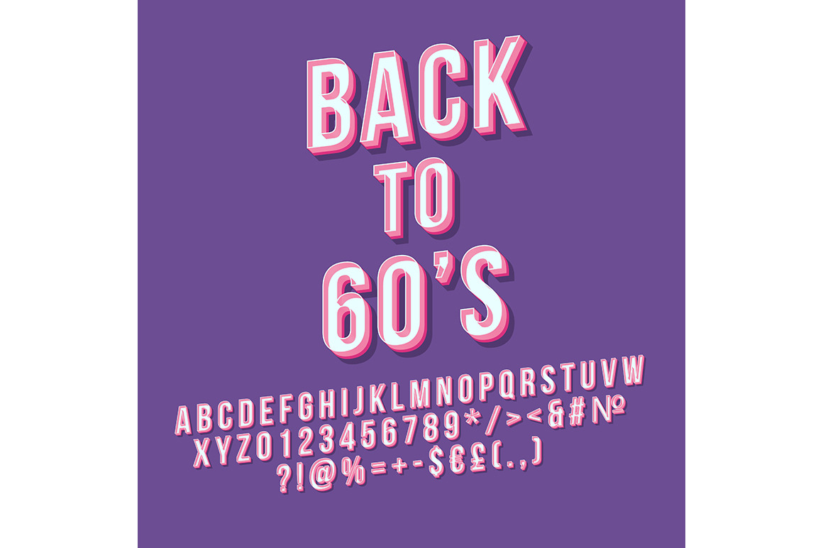 Back to 60s 3d vector lettering, a Templates & Theme by IMG Visuals