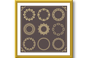 Vintage Big Set of Round Vector, a Decorative Illustration by FineArtStudio (Thumbnail 3 of 3)