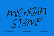 CS Michigan Stamp, a Handwritten Font by Craft Supply Co. (Thumbnail 1 of 8)