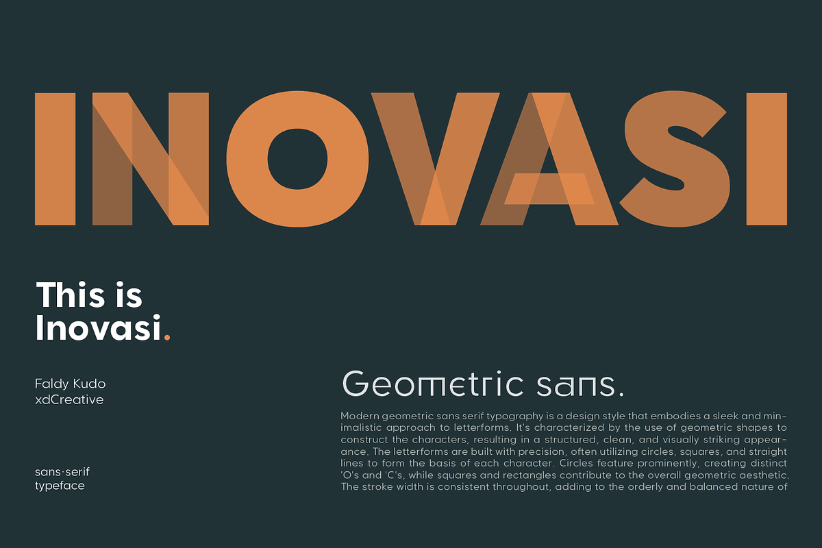 Inovasi Modern Sans Family, a Sans Serif Font by xdCreative (Photo 10 of 13)
