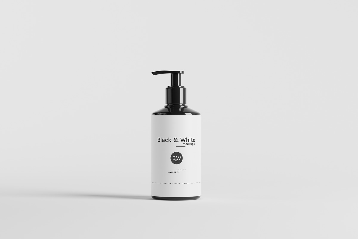Black & White Mockups - Pump Bottles, a Packaging Mockup by pmvch (Photo 22 of 160)