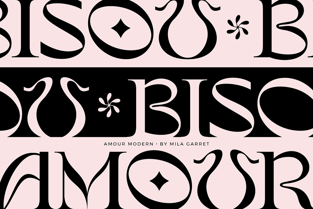 Amour Modern Display Logo Serif, a Sans Serif Font by Mila Garret (Photo 22 of 27)