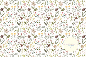 Watercolor Wildflowers Pattern