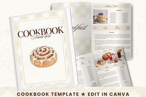 Printable family cookbook template