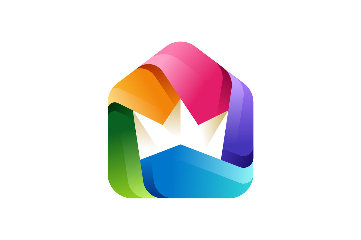 Colorful House and Crown Logo, a Branding & Logo Template by Buqancreative