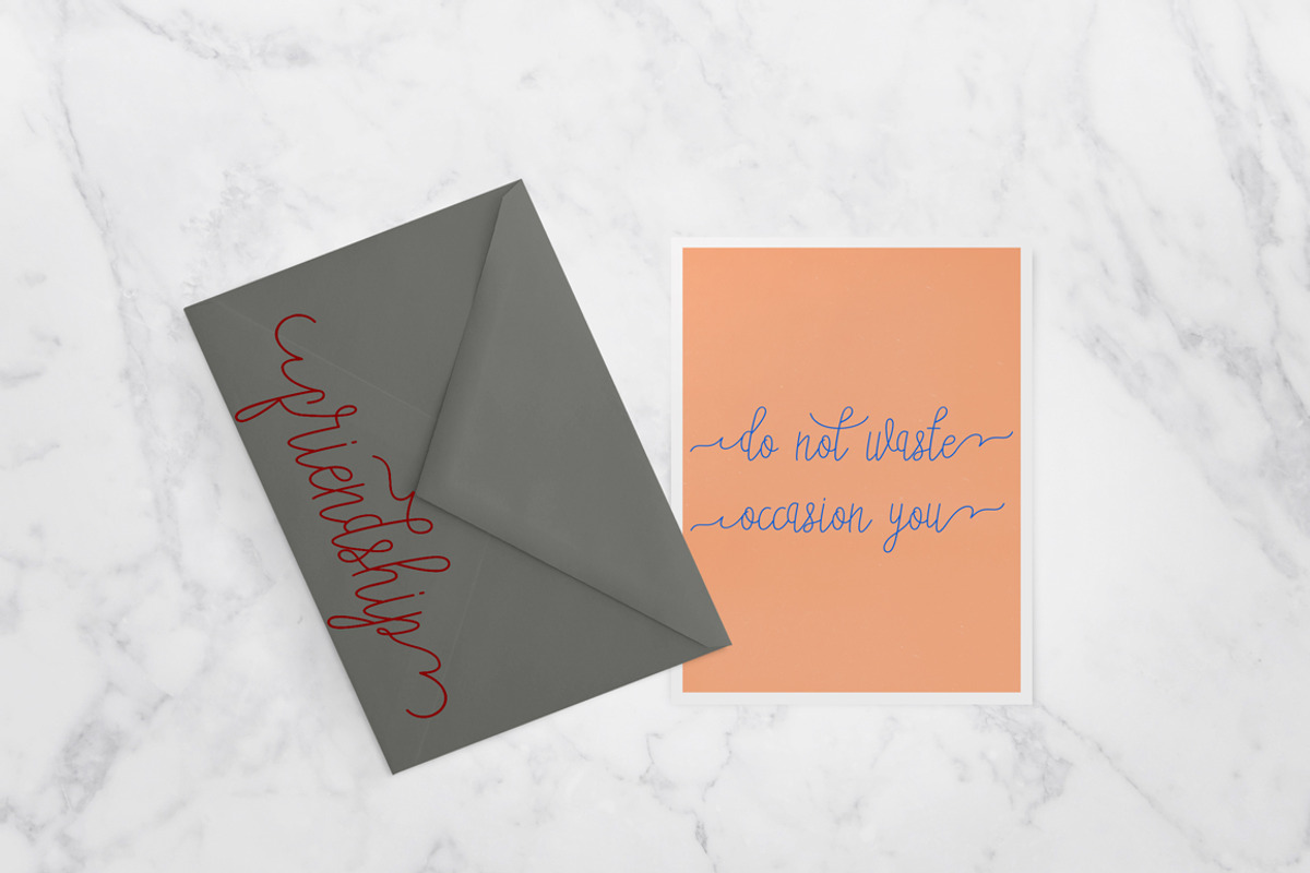 Mandar, a Script Font by Jhoen (Photo 7 of 8)