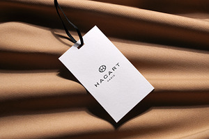 Logo Mockup Luxury Tag On Texture