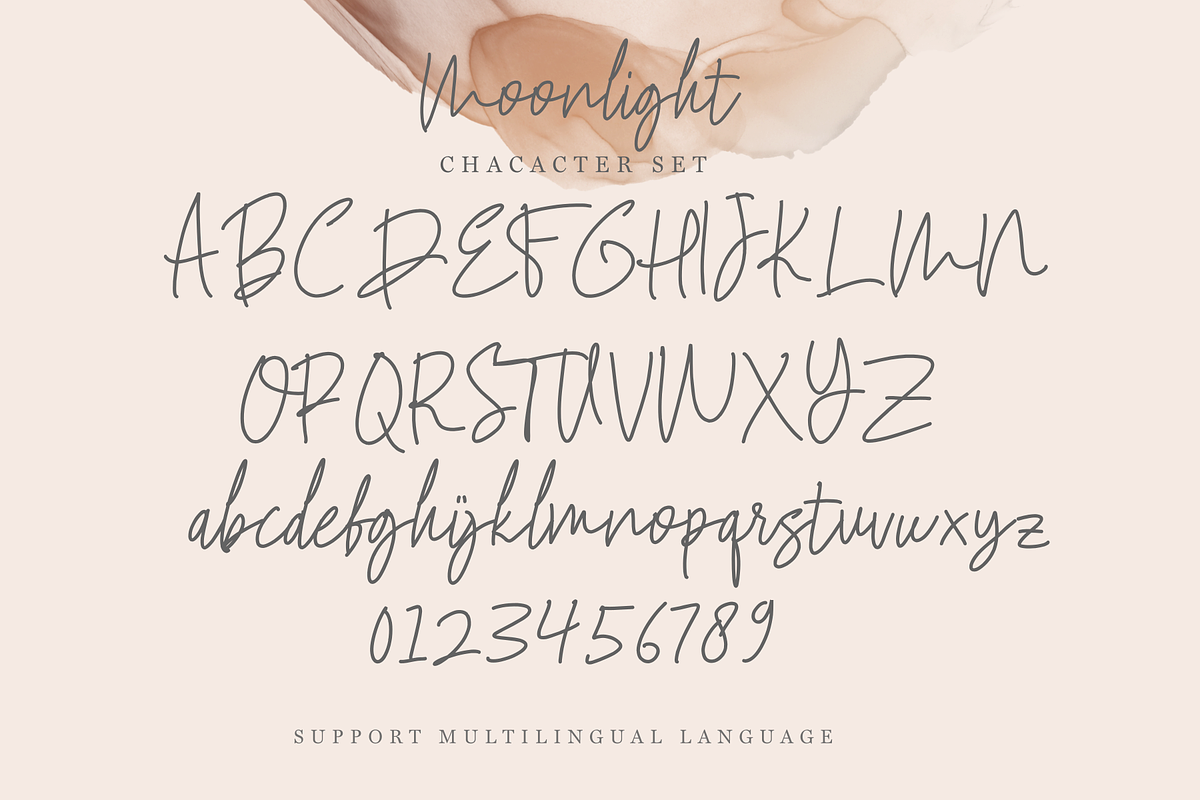 Moonlight script, a Script Font by Ramadhanstudio (Photo 5 of 6)