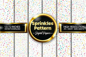 Sprinkles Pattern Digital Paper