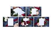 Dark floral  invite mock up bundle featuring mockup, mock up, and mockups, an Arts & Entertainment Photo by Mockette (Thumbnail 4 of 4)