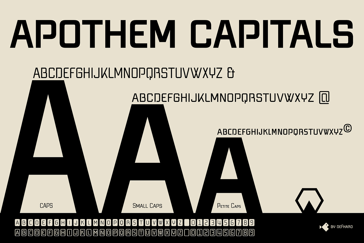 Apothem Capitals -04 fonts, a Sans Serif Font by deFharo (Photo 2 of 9)