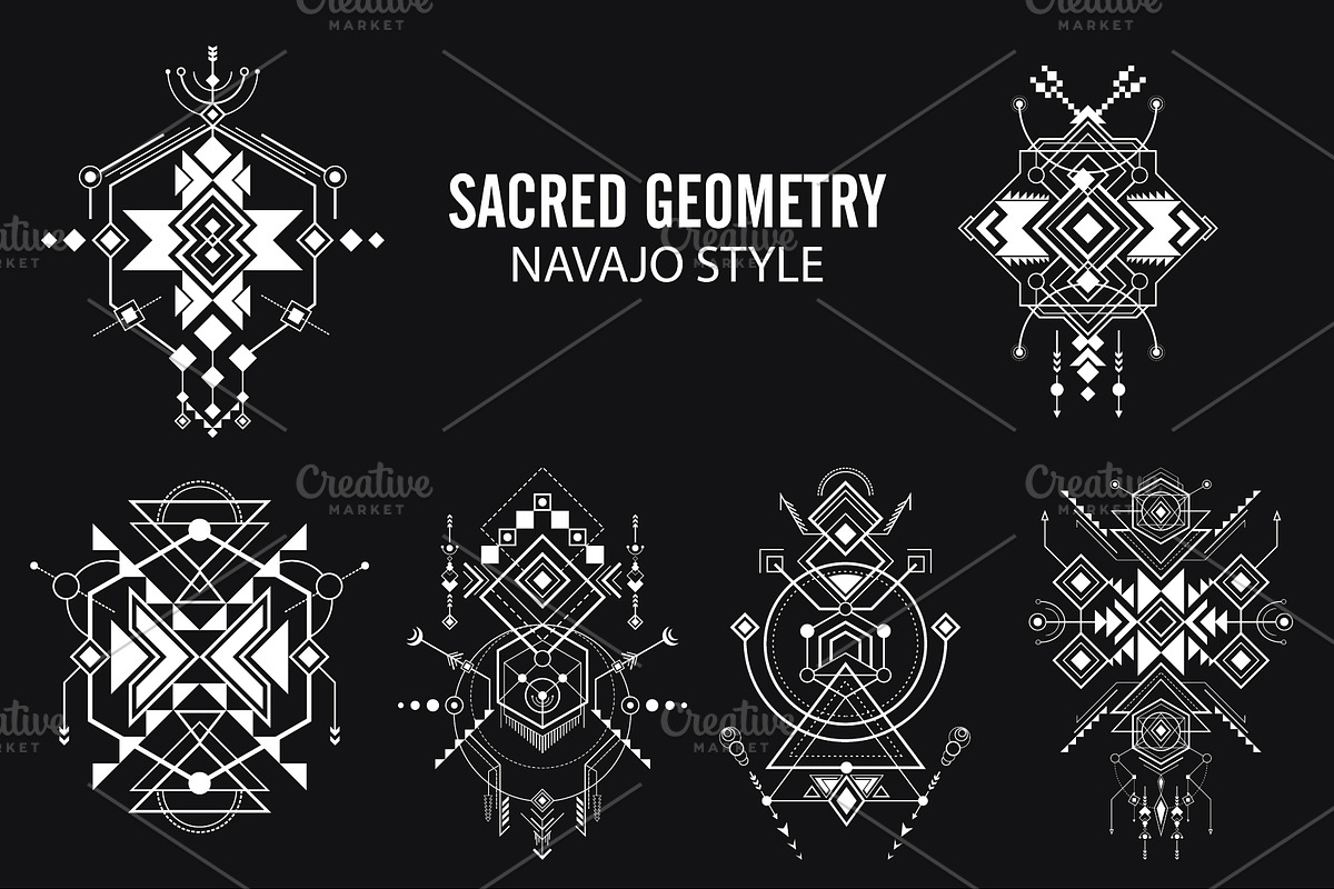 Sacred Geometry Navajo style, an Illustration by azhartz (Photo 2 of 4)