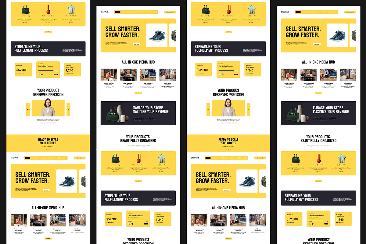 Figma E-commerce Management Template, a Landing Page Template by Musara (Photo 5 of 5)