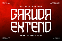 Garuda Extend – Sport Display Font