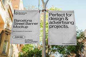 Barcelona Double Banner Mockup