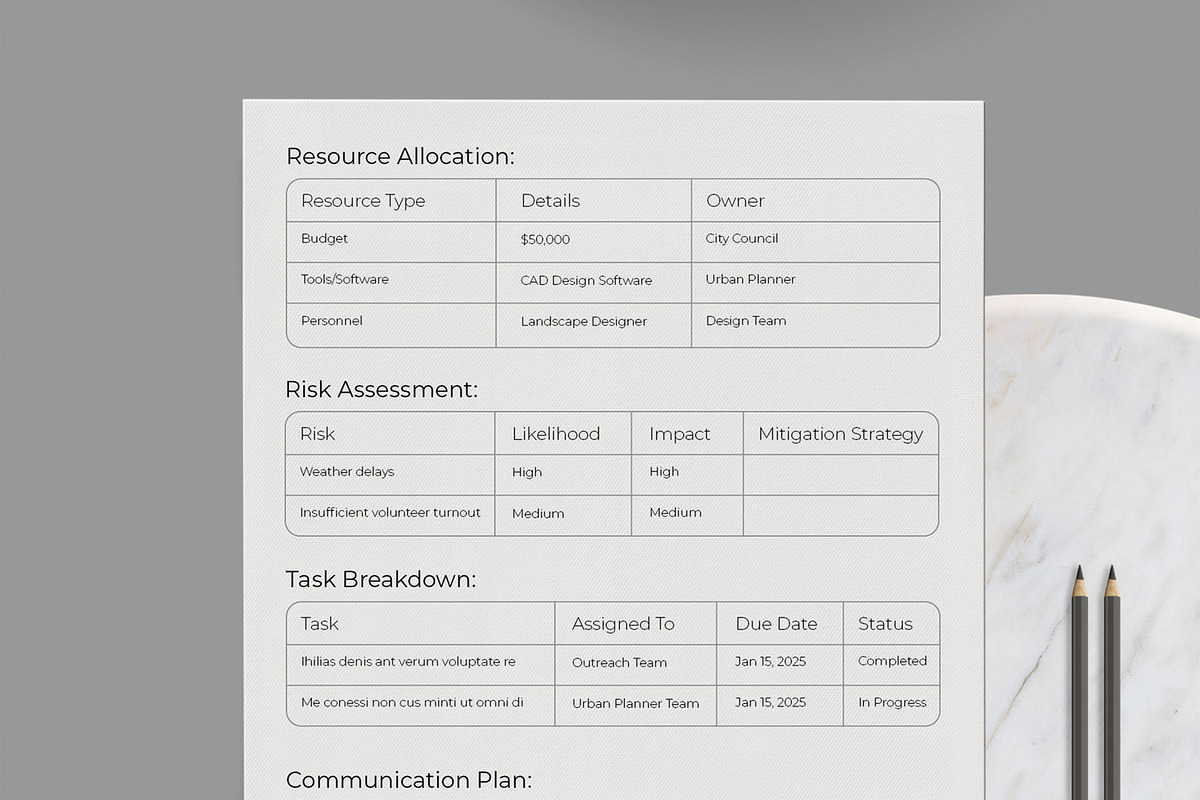 Universal Project Planner, a Stationery Template by MightyDesign (Photo 4 of 8)