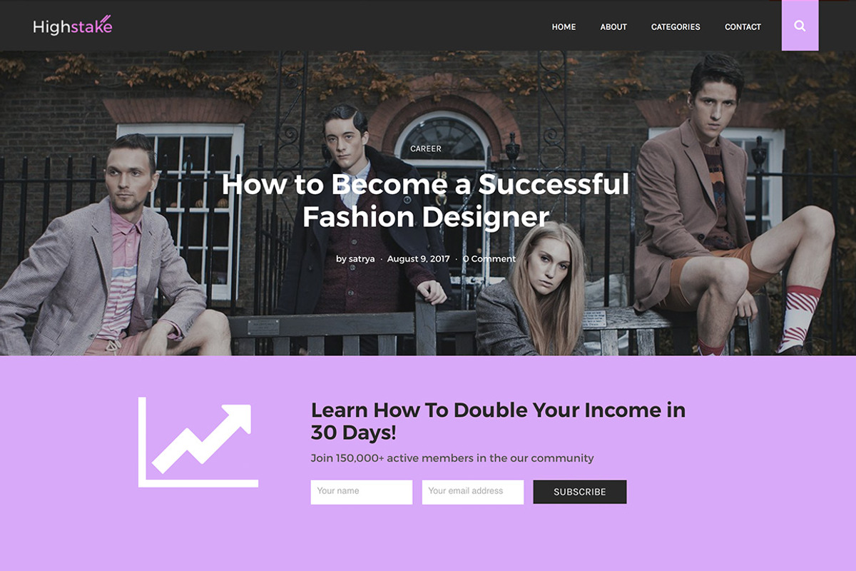 Highstake WordPress Theme, a WordPress Template by Theme Junkie (Photo 5 of 5)
