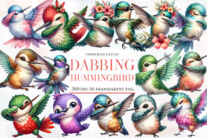 Cute Dabbing Hummingbird Sublimation, an Illustration by Designworld
