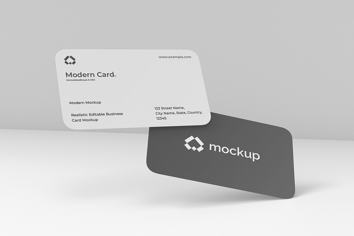 Floating Modern Business Card Mockup, an Advertising Mockup by graphypix (Photo 3 of 4)