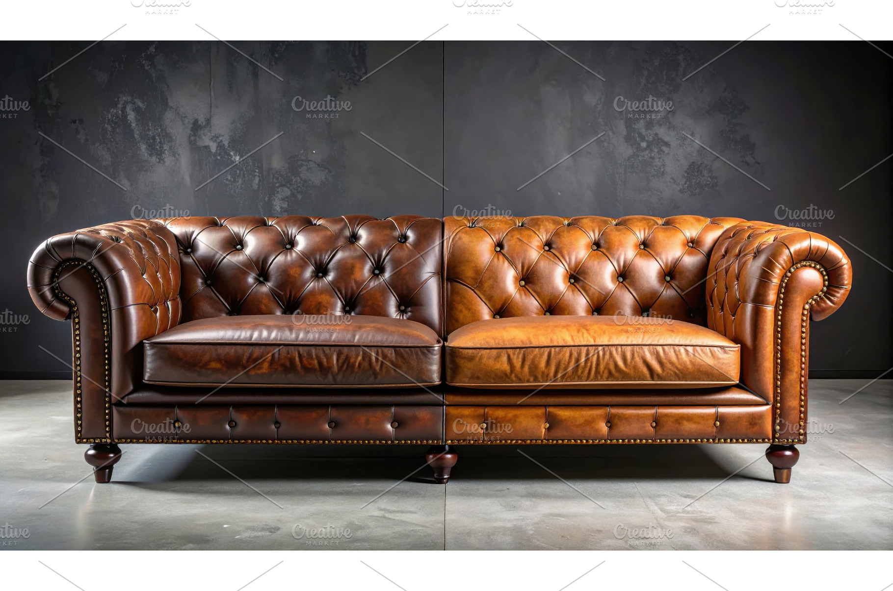 Vintage leather Chesterfield sofa in, an Arts & Entertainment Photo by Igor Tichonow