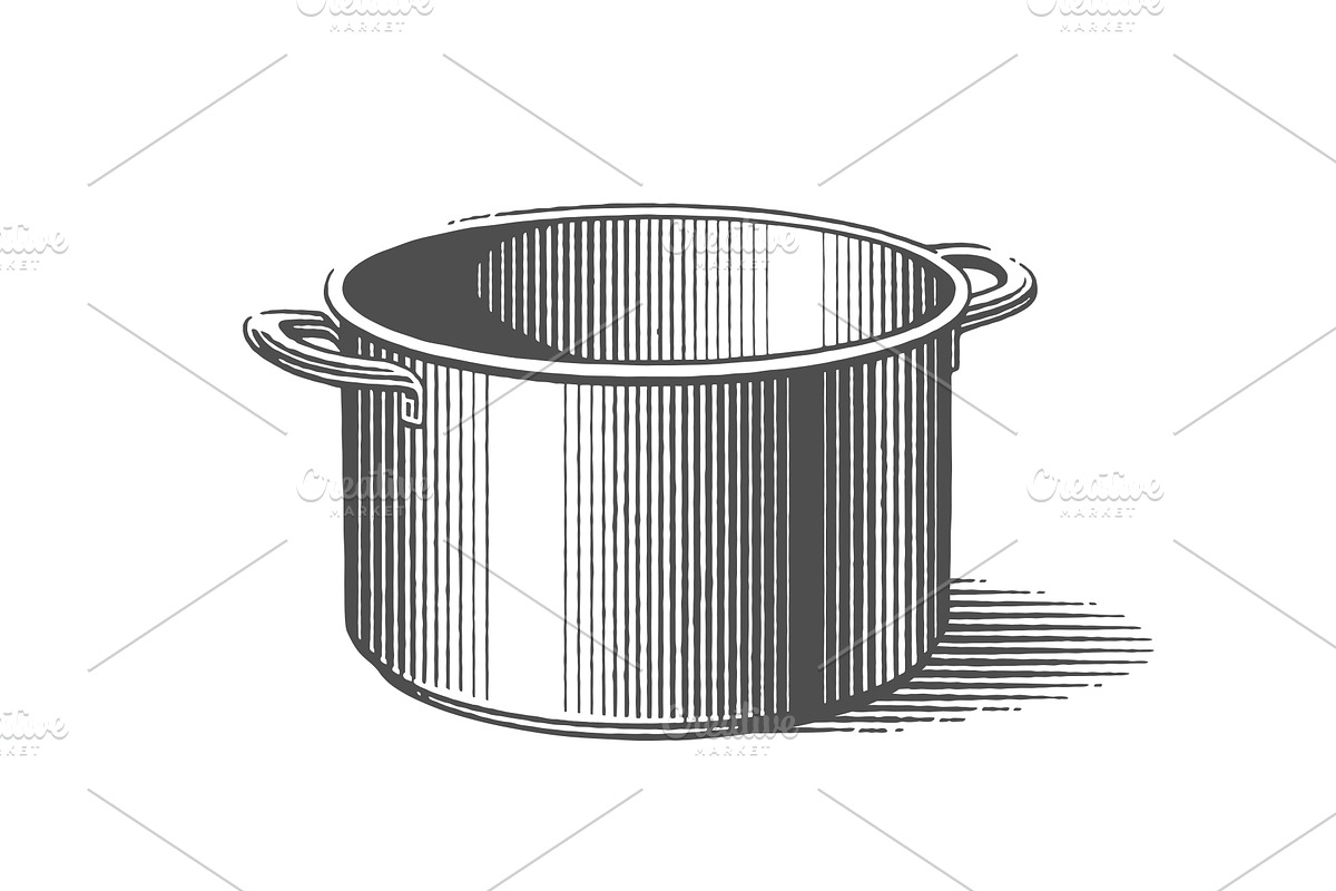 Metal pot with top engravings, an Object Graphic by Irina Trusova (Photo 4 of 7)