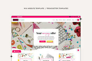 EverMake Wix Website Template, a Wix Template by Girl Boss From Home