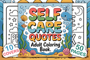 Self Care Quotes Coloring Book, a Decorative Illustration by Design Station (Thumbnail 1 of 4)