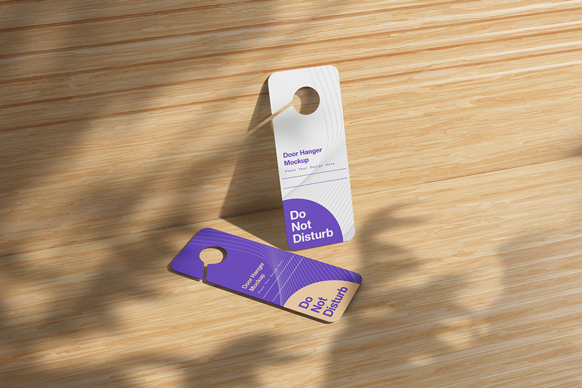 Door Hanger Mockup, a Product Mockup by Indah (Photo 2 of 6)