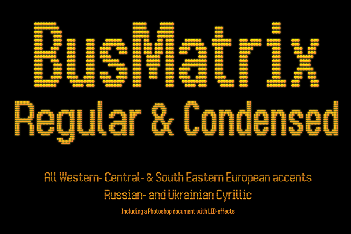 BusMatrix | dot matrix font