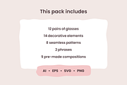 Sunglasses Vector Summer Pack, an Illustration by Castula (Thumbnail 3 of 17)