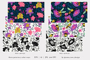 Midnight Hive - Bee Floral Patterns, a Pattern Graphic by Rose Design (Thumbnail 2 of 13)