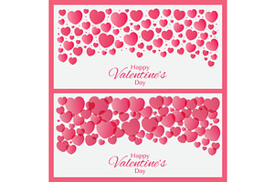 Valentines day red, pink hearts, a Background Graphic by sceptical cactus