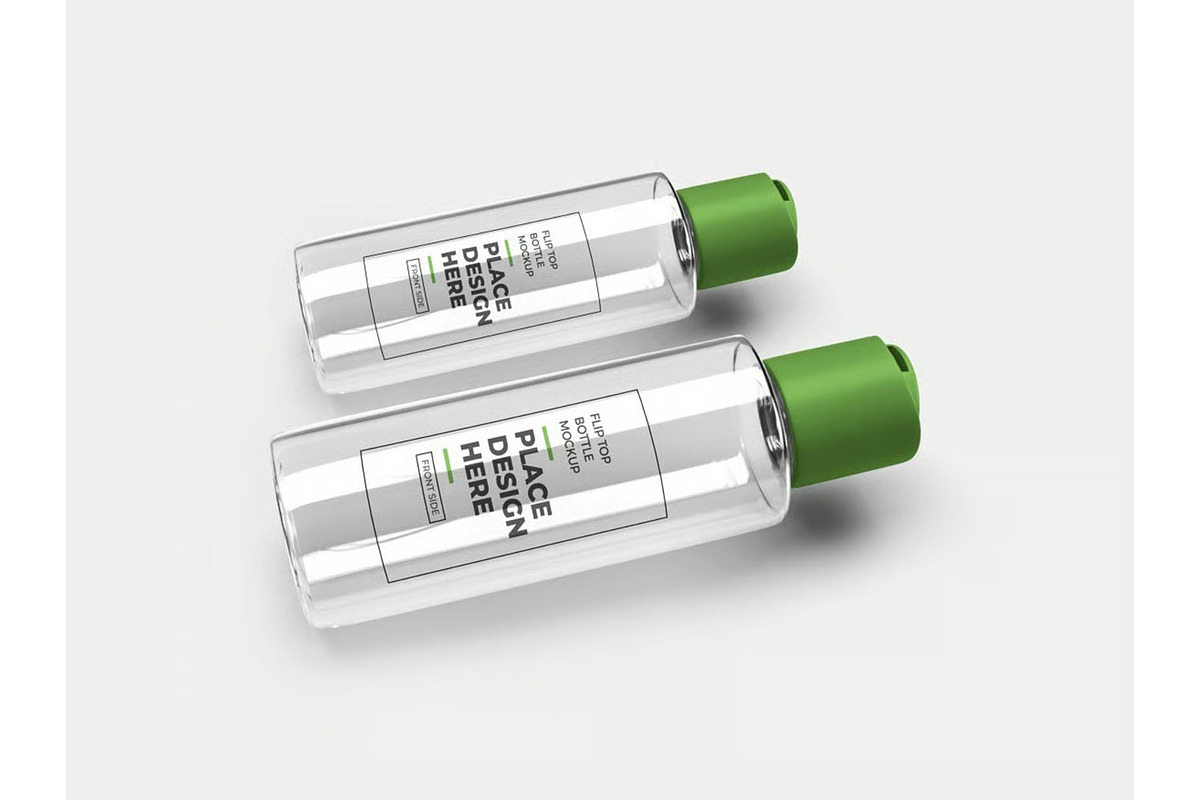 Flip Top Bottle Mockup Template Set, a Household Mockup by DesignRushMarket (Photo 2 of 11)