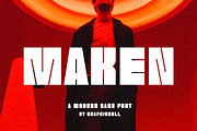 Maken Sans Serif Font, a Sans Serif Font by Graphicxell (Thumbnail 1 of 7)