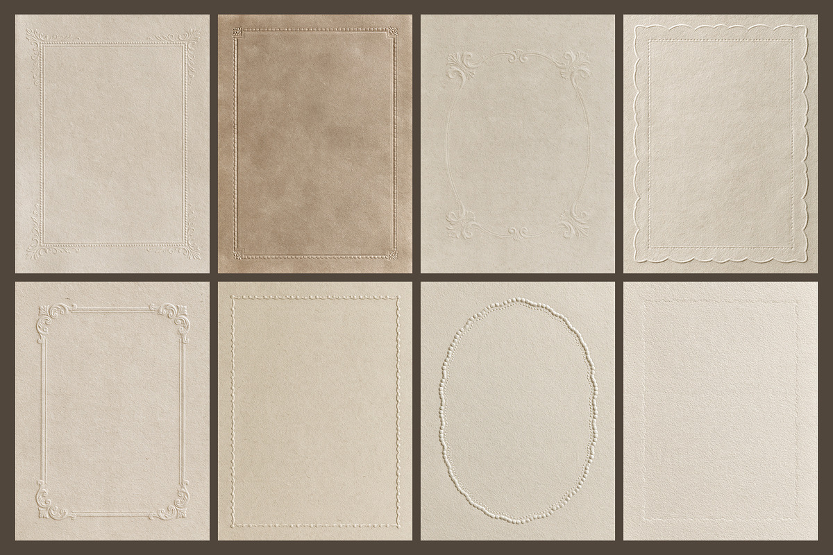 Embossed Beige Frame Backgrounds Set, a Background Graphic by Make ...