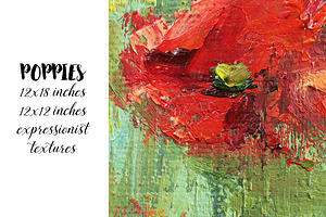 Poppy field expressionist textures