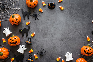 halloween frame with space for text