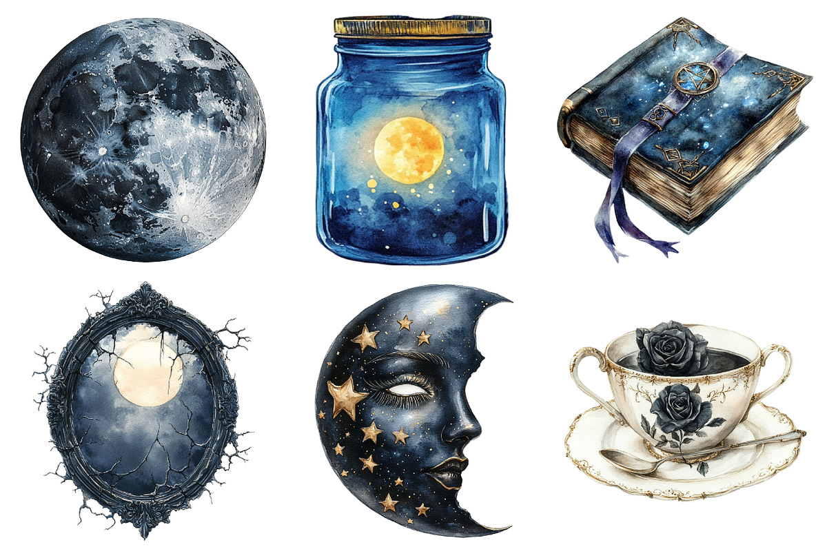 Midnight Black Halloween Clipart, an Illustration by Daily.Designs (Photo 5 of 5)