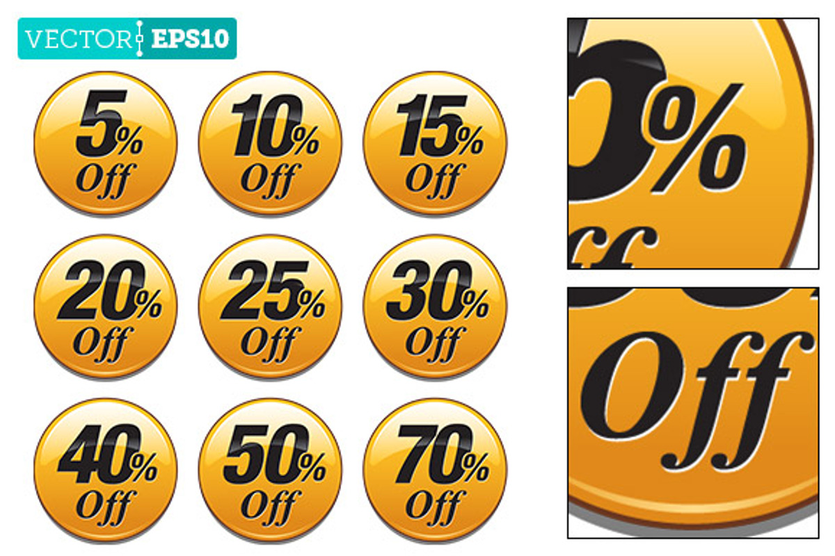 Shopping Sale Discount Badge Yellow, an Icon by Shurik76