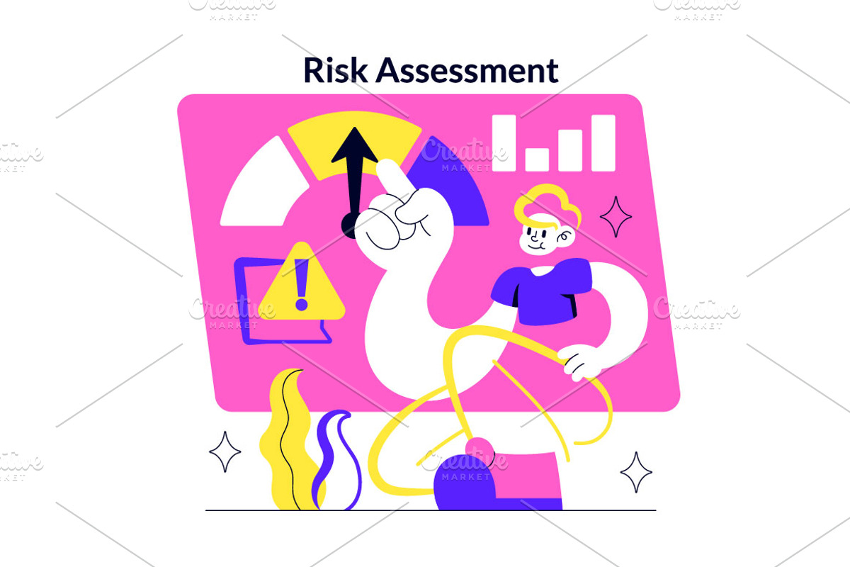 4 Risk Assessment Illustration, a Technology Illustration by denayunebgt (Photo 4 of 4)