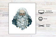 Watercolor Funny Christmas Clipart, an Illustration by Canvas Craft (Thumbnail 7 of 7)