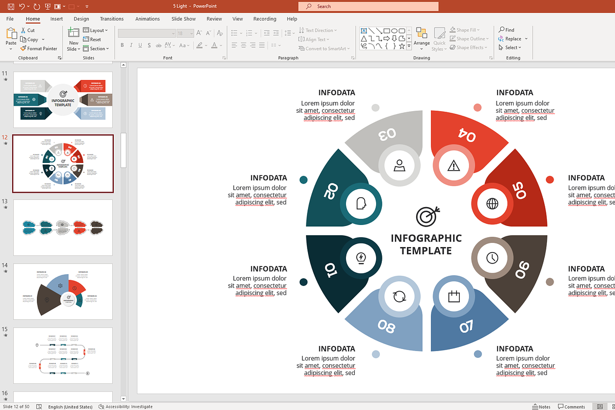 Powerful Presentation Template, a Presentation Template by Infographics project (Photo 6 of 13)