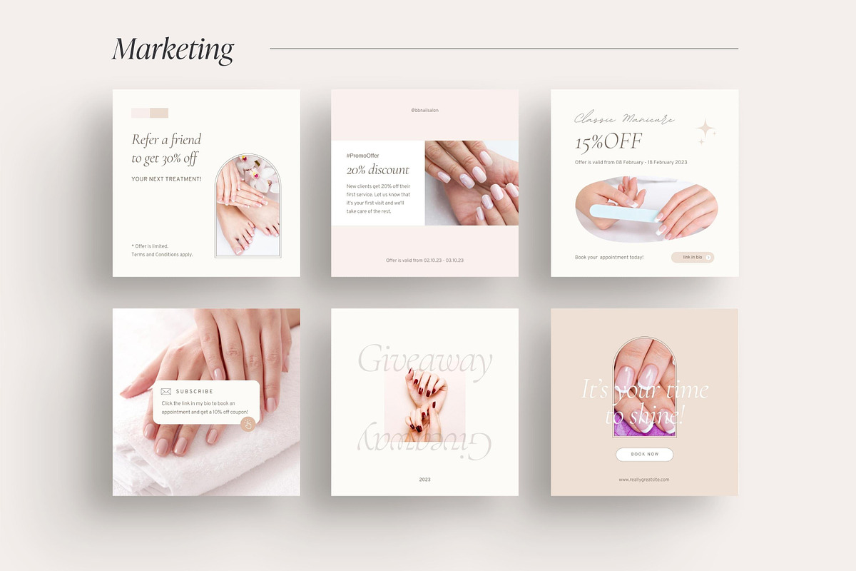 Nail Tech Instagram templates, a Social Media Template by LiliesandBerries (Photo 9 of 21)