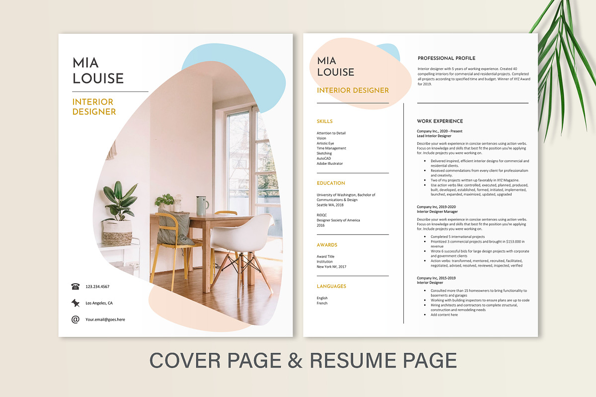 Interior Designer Resume Portfolio, a Resume Template by Stanin Studio