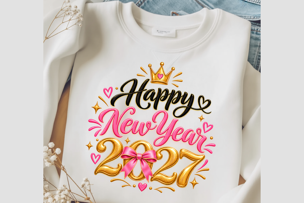Happy New Year 2027 Celebration, a Seasonal Illustration by Printable Design Store (Photo 2 of 5)