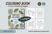 One Day at a Time – Coloring Book, a Brochure Template by Carlo ilustra store (Thumbnail 1 of 7)