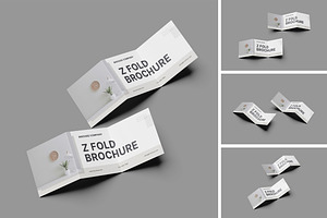 Square Z Fold Brochure Mockup