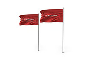 Waving Flag Mockup Template Set, an Advertising Mockup by DesignRushMarket (Thumbnail 7 of 11)