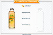Glass Bottle for Juice Mockup, a Packaging Mockup by Plus Media (Thumbnail 7 of 7)